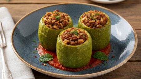 Fırında Ekşili Kabak Dolması Tanımı